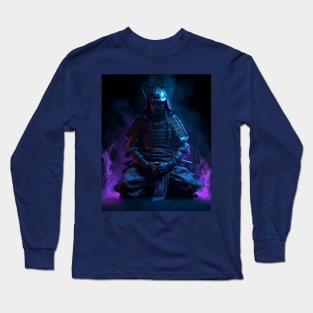 Meditative Flame Samurai Long Sleeve T-Shirt